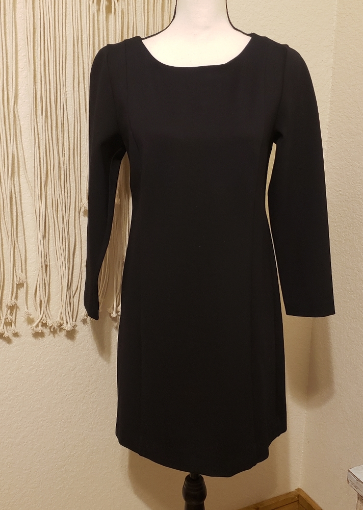 J.Crew Black Long Sleeve Ponte Dress - Picture 8 of 10